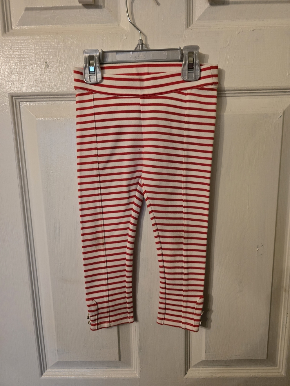 Janie and Jack Red & White Striped Stretch Leggings